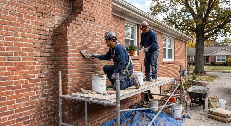 Our team working on Masonry Service projects in Old Bridge, NJ
