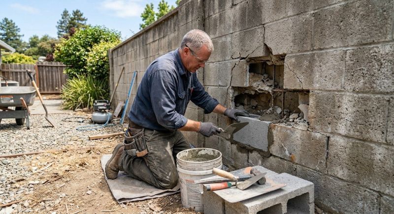 Block Wall Repair in Edison, NJ