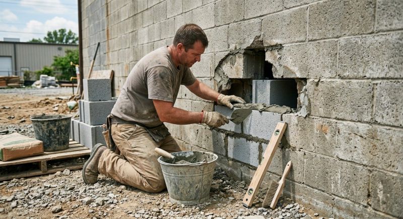 Cinder Block Wall Repair in Middlesex, NJ