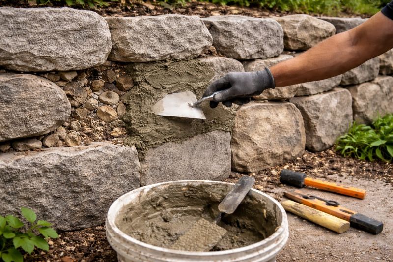 Rock Wall Repair in Old Bridge, NJ