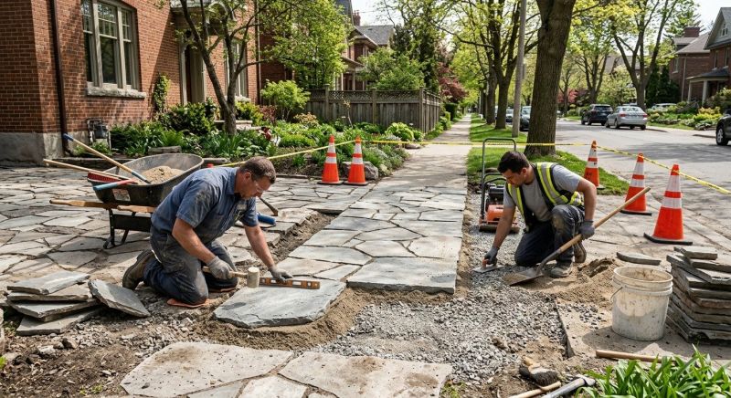 Stone Walkway Repair in Old Bridge, NJ