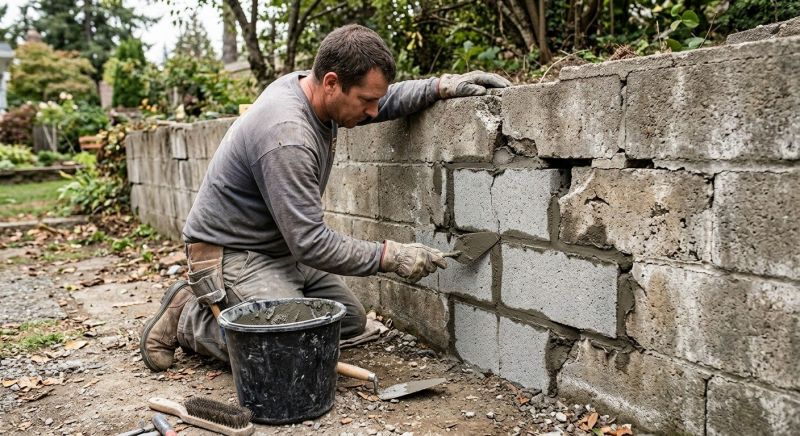Stone Wall Repair in Hopewell, NJ