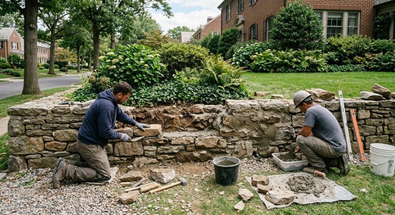 Stone Wall Repair in Middlesex, NJ